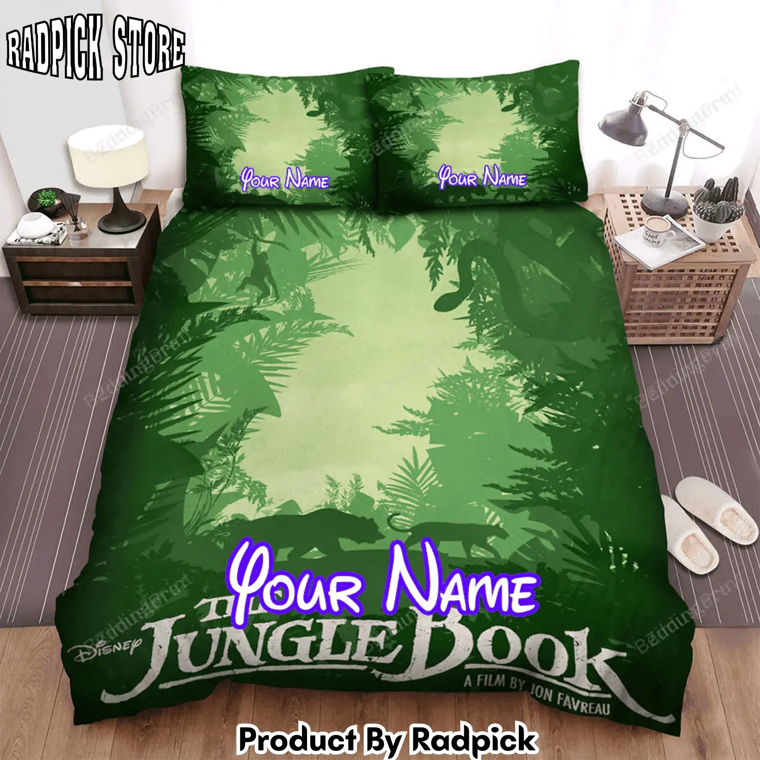 Radpick the jungle book movie illustration 8 bed sheets duvet cover personalized name bedding sets rp3271171